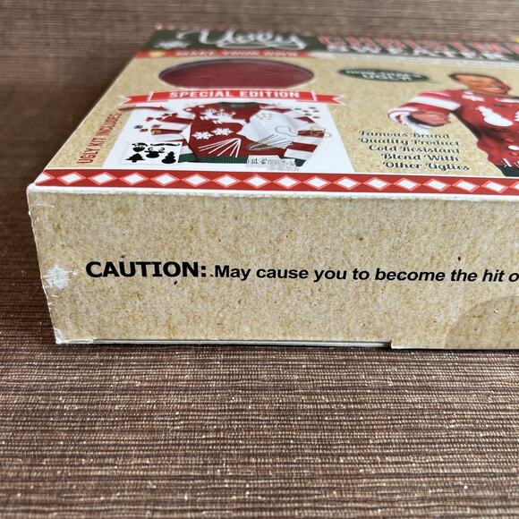 Ugly Christmas Sweater Kit – Red Holiday Jumper Size M, Special Edition w/ Decor - Picture 6 of 7